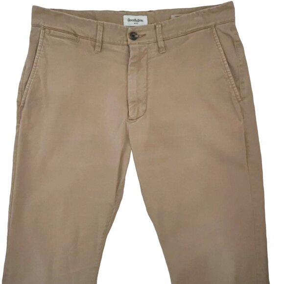 Hennepin Chino Mens Pants 32Wx30L Khaki by Goodfellow and Co Tan - Picture 2 of 6
